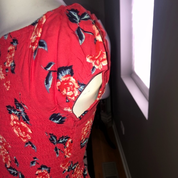 NWT justice orange/red flowers dress size 8 - Picture 4 of 10